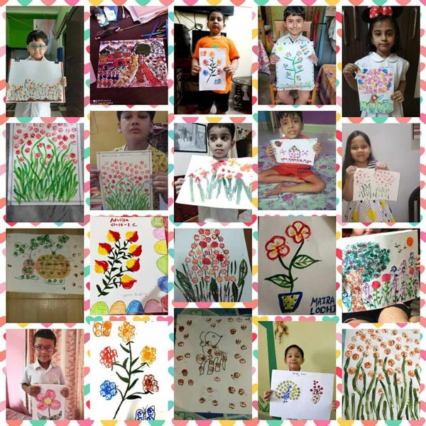 Vegetable Paintings by Class I Students