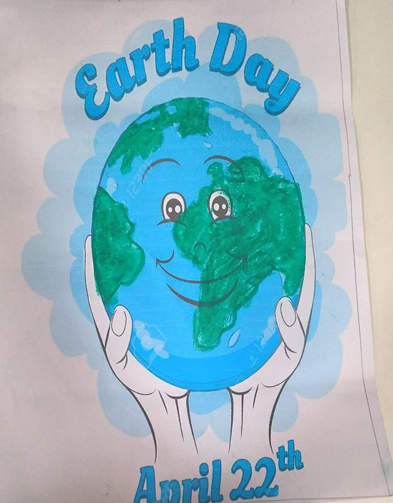 Premium Vector | Earth day child embracing earth coloring page