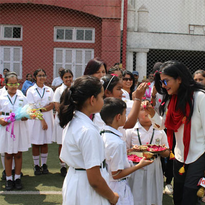 Ms. Anjana Om Kashyap's visit to Delhi Public School, Durgapur